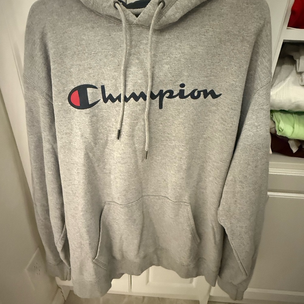 Champion Gray Men's Sweater with Logo